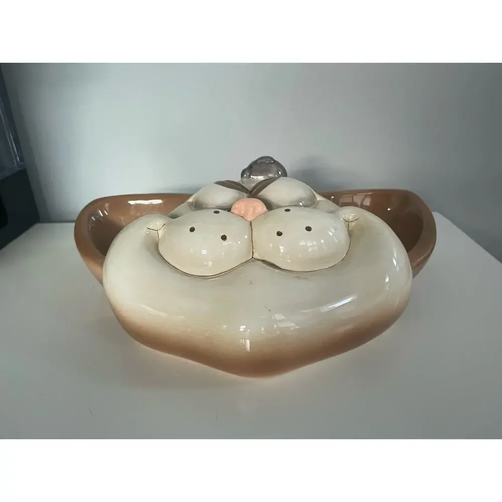 Hyvee Funpaws Cat Food and Water Dish Double Bowl